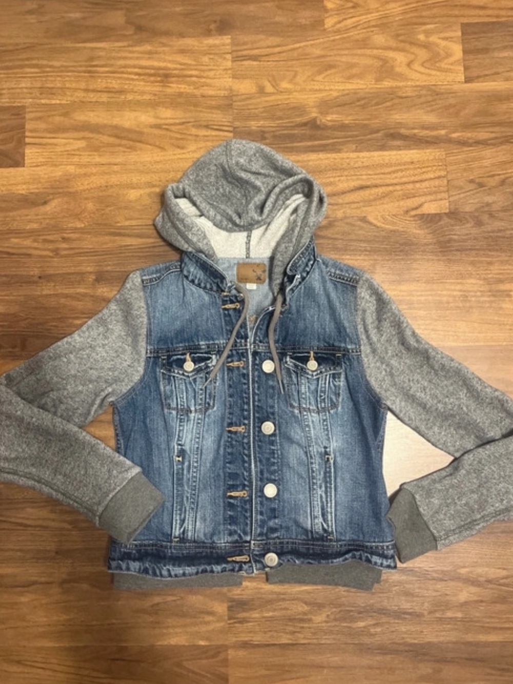 American Eagle denim hooded jacket